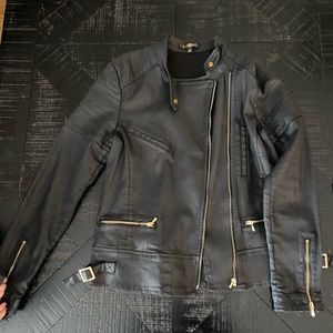 7 for All Mankind black Moto denim jacket